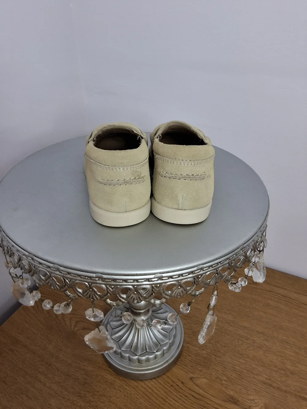 Zara Boy's Beige Suede Penny Loafers Slip-on Round Toe US 7